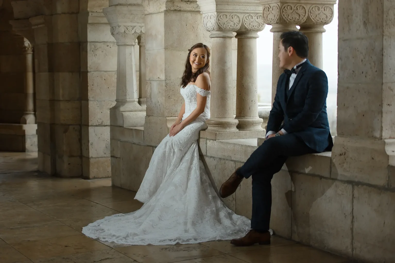 Kreatív fotózás Halászbástya (Budapest) - Kreatív fotózás Budapest - Pre Wedding Photoshoot Asian Couple