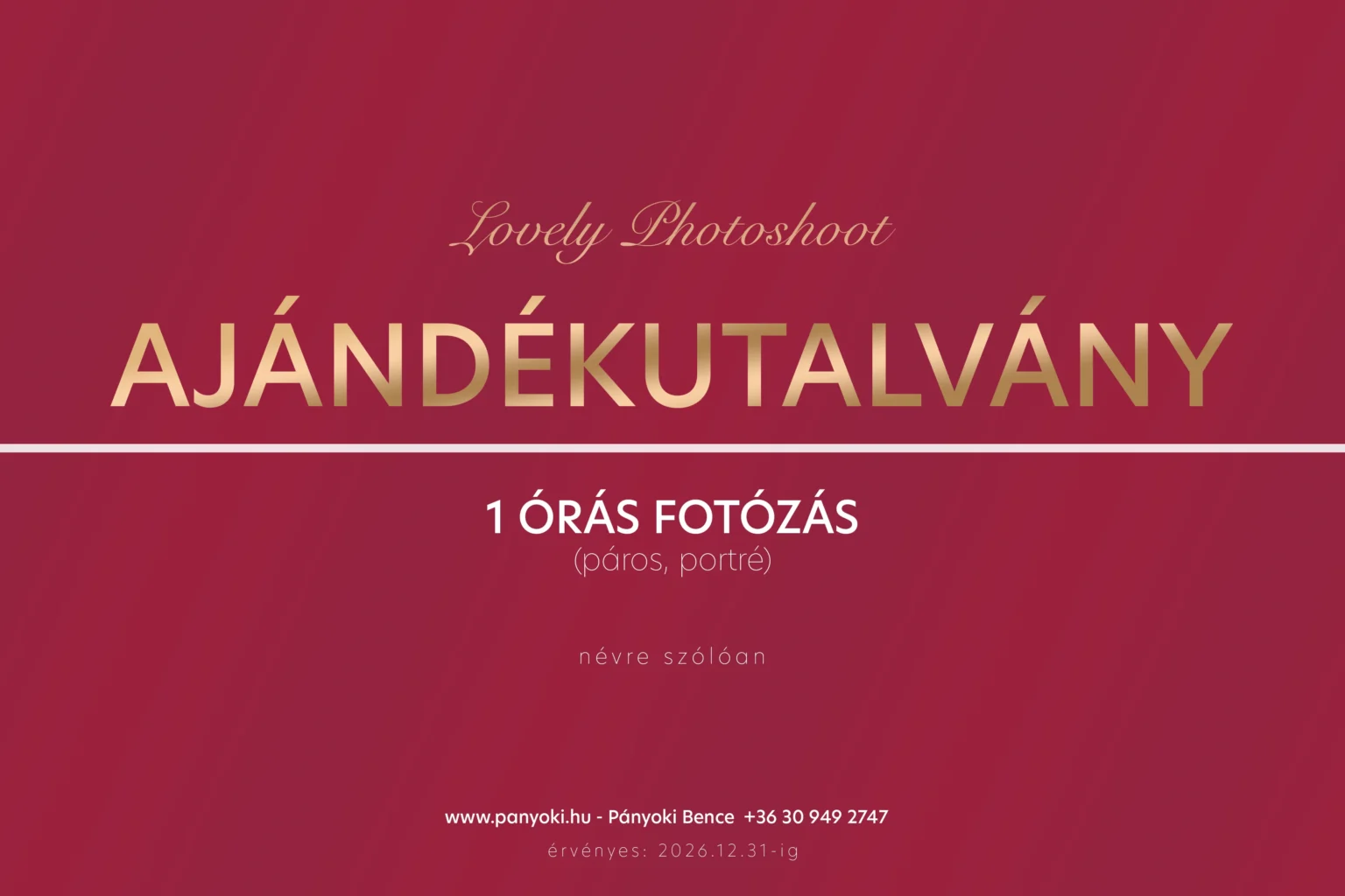 Valentin napi ajándék fotózás - pároknak - Valentine's Day - Couple Photoshoot